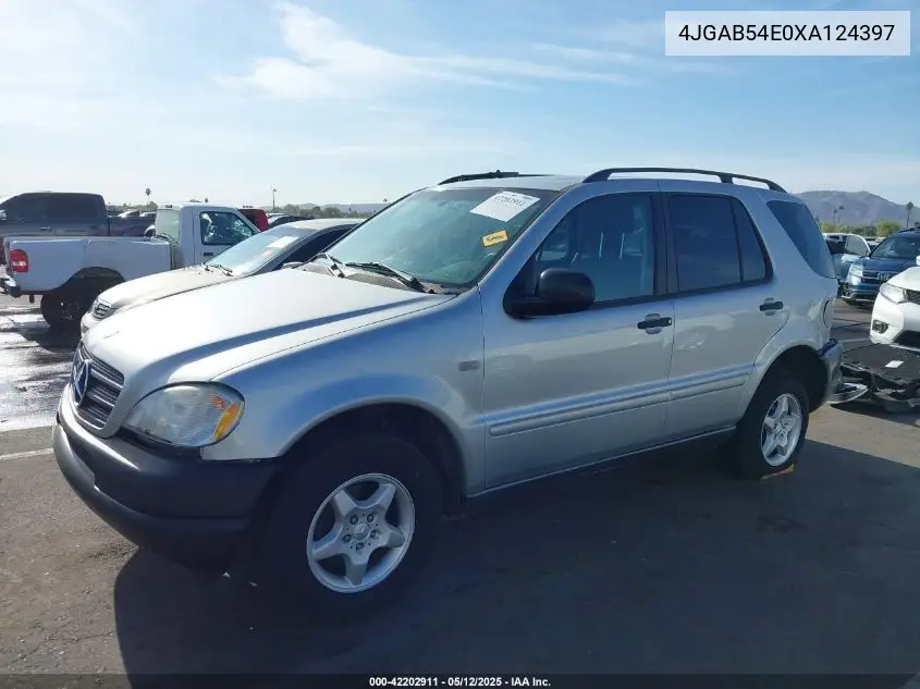 1999 Mercedes-Benz Ml320 320 VIN: 4JGAB54E0XA124397 Lot: 42202911