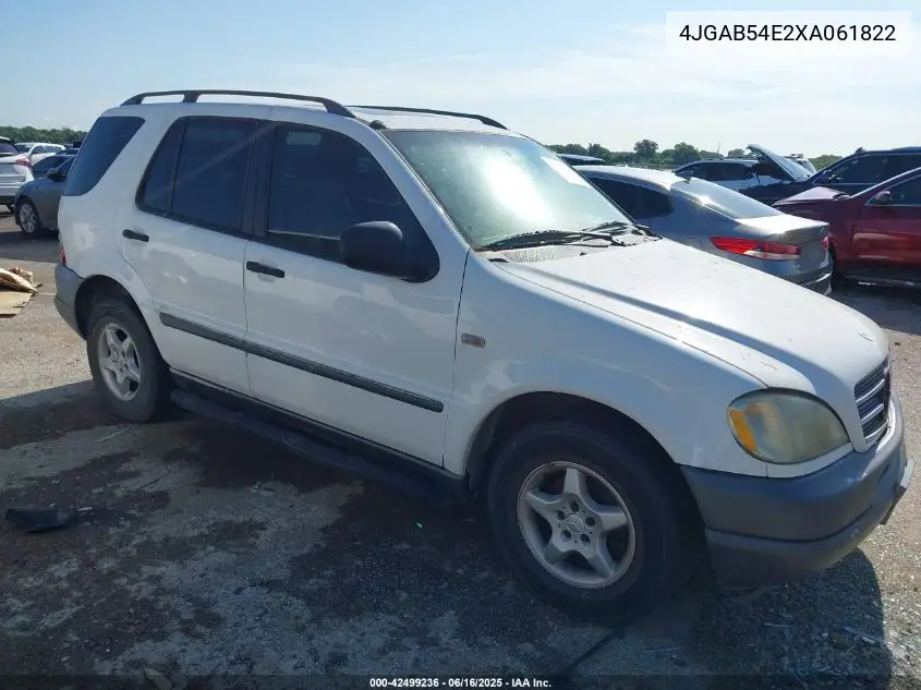 1999 Mercedes-Benz Ml 320 VIN: 4JGAB54E2XA061822 Lot: 42499236