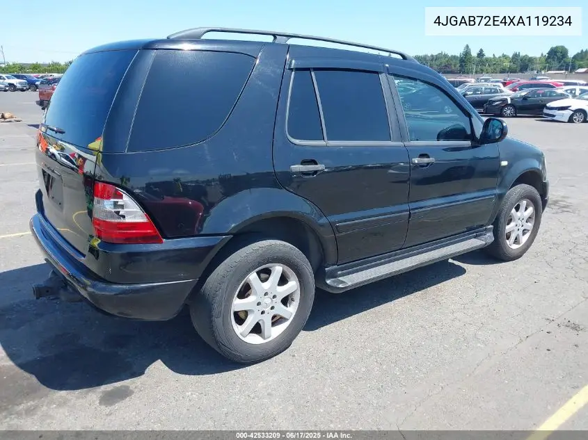 1999 Mercedes-Benz Ml 430 VIN: 4JGAB72E4XA119234 Lot: 42533209