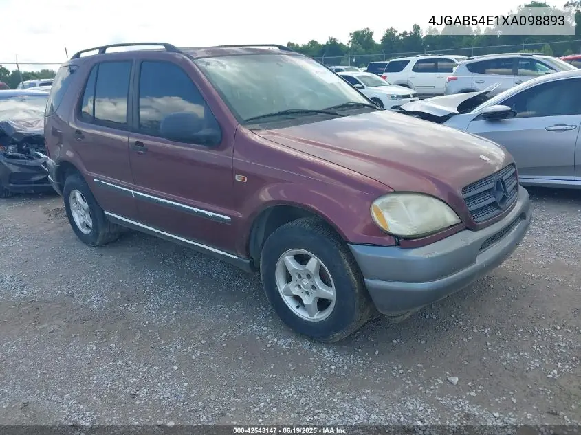 1999 Mercedes-Benz Ml 320 VIN: 4JGAB54E1XA098893 Lot: 42543147