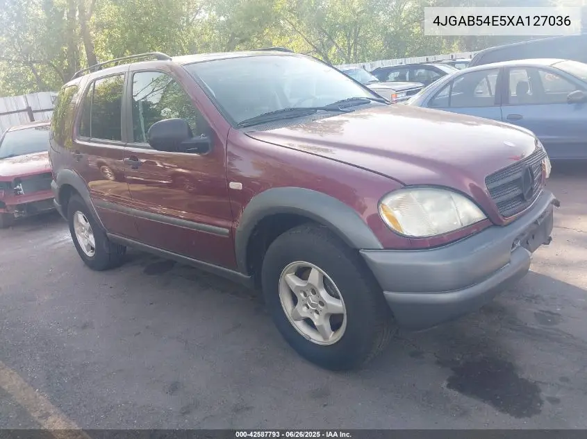 1999 Mercedes-Benz Ml 320 VIN: 4JGAB54E5XA127036 Lot: 42587793