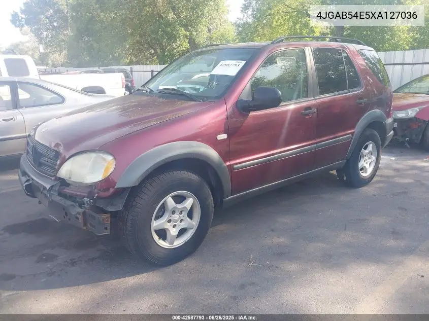 1999 Mercedes-Benz Ml 320 VIN: 4JGAB54E5XA127036 Lot: 42587793