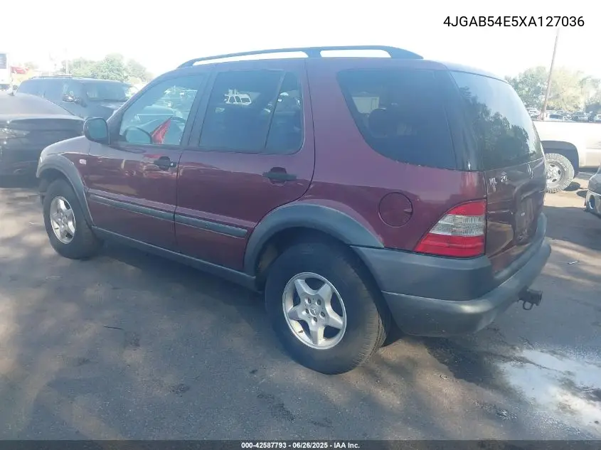 1999 Mercedes-Benz Ml 320 VIN: 4JGAB54E5XA127036 Lot: 42587793