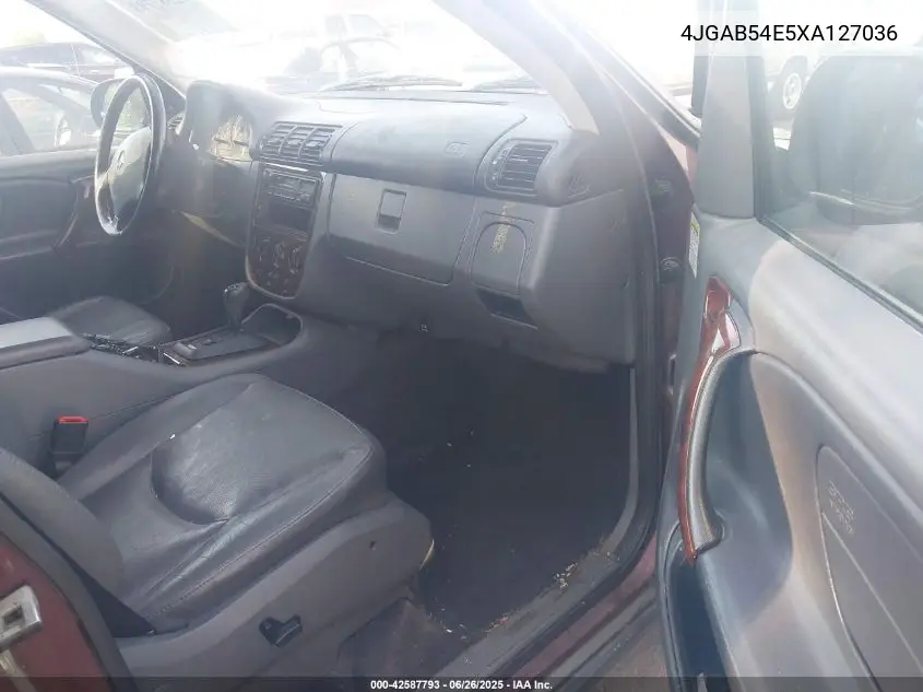 1999 Mercedes-Benz Ml 320 VIN: 4JGAB54E5XA127036 Lot: 42587793