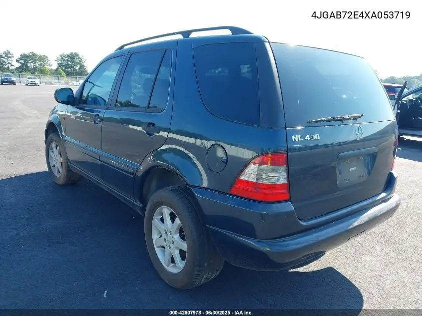 1999 Mercedes-Benz Ml 430 VIN: 4JGAB72E4XA053719 Lot: 42607978