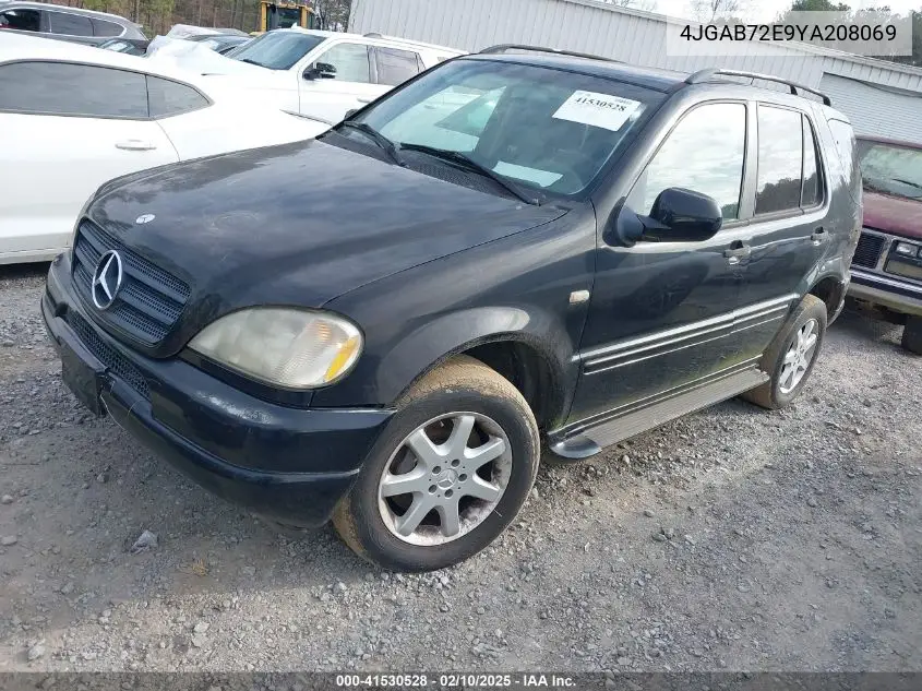 2000 Mercedes-Benz Ml 430 VIN: 4JGAB72E9YA208069 Lot: 41530528