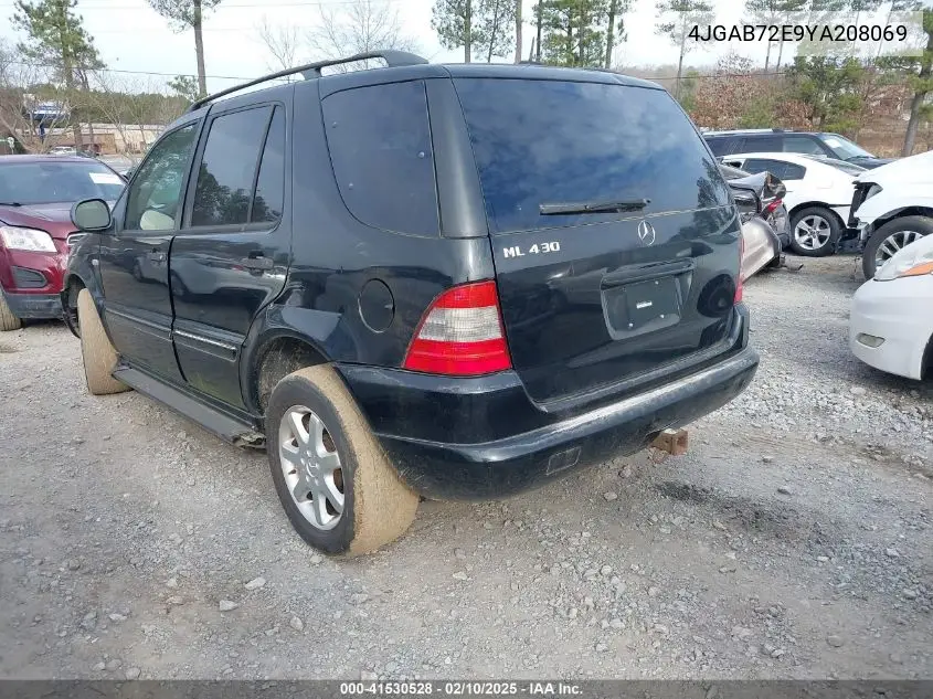 2000 Mercedes-Benz Ml 430 VIN: 4JGAB72E9YA208069 Lot: 41530528
