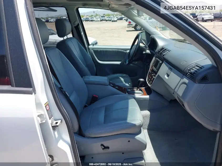 2000 Mercedes-Benz Ml 320 VIN: 4JGAB54E5YA157431 Lot: 42472892
