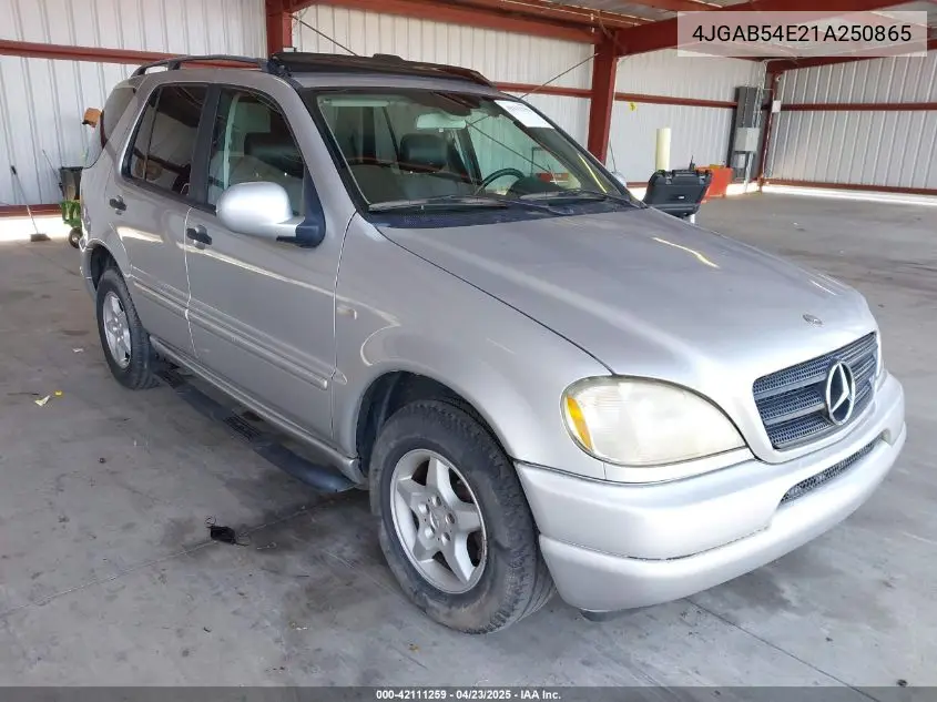 2001 Mercedes-Benz Ml 320 VIN: 4JGAB54E21A250865 Lot: 42111259