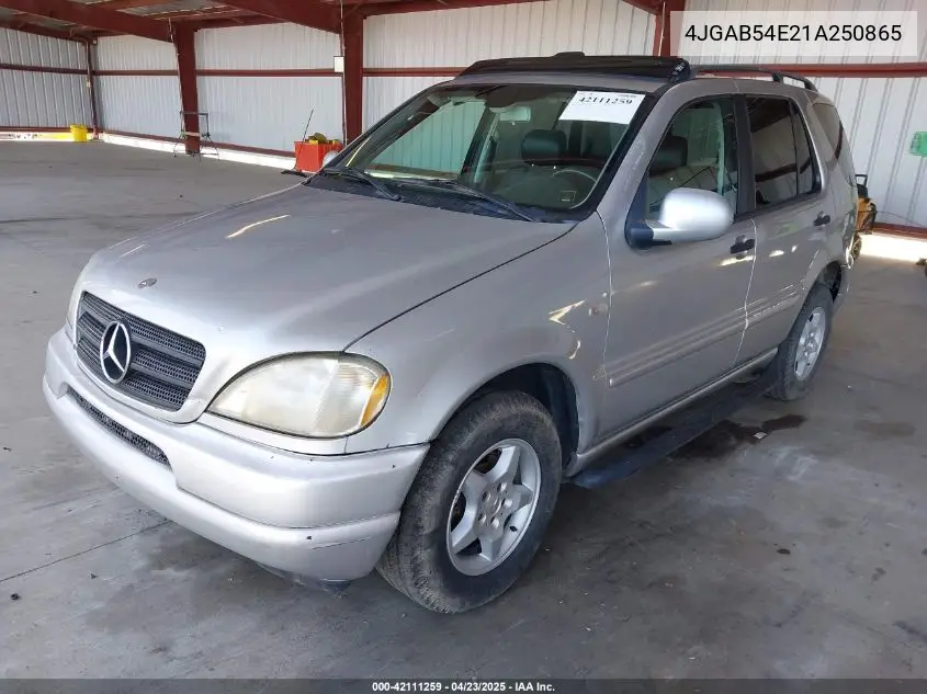 2001 Mercedes-Benz Ml 320 VIN: 4JGAB54E21A250865 Lot: 42111259