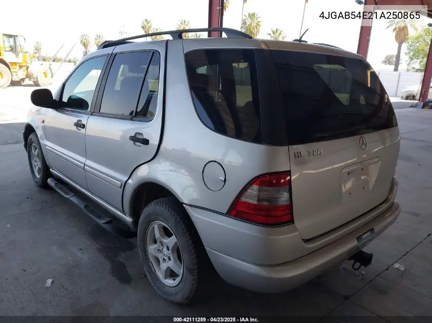 2001 Mercedes-Benz Ml 320 VIN: 4JGAB54E21A250865 Lot: 42111259