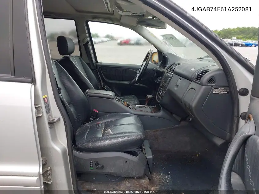 2001 Mercedes-Benz Ml 55 Amg VIN: 4JGAB74E61A252081 Lot: 42326249