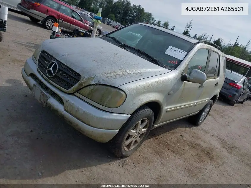 2001 Mercedes-Benz Ml 430 VIN: 4JGAB72E61A265531 Lot: 42467743