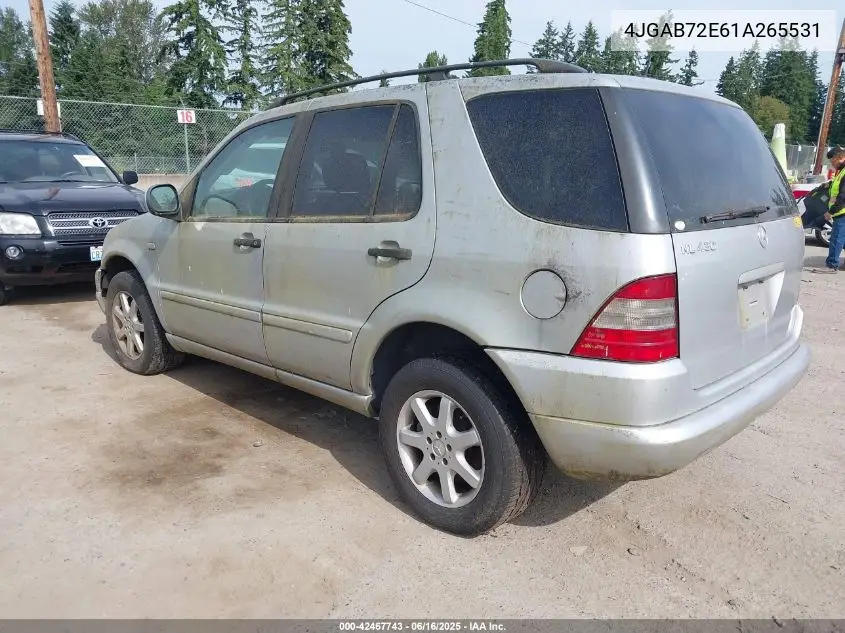 2001 Mercedes-Benz Ml 430 VIN: 4JGAB72E61A265531 Lot: 42467743