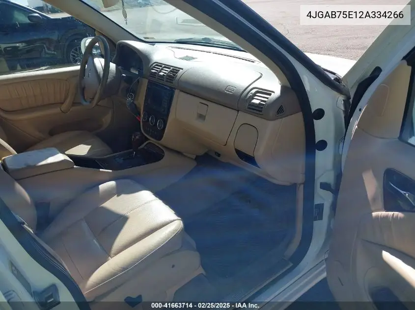 2002 Mercedes-Benz Ml 500 VIN: 4JGAB75E12A334266 Lot: 41663714