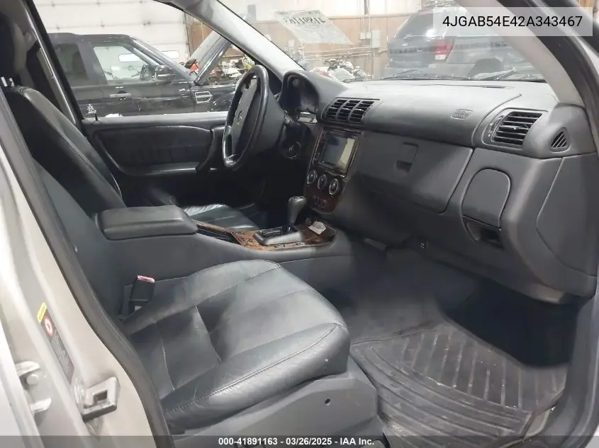2002 Mercedes-Benz Ml 320 VIN: 4JGAB54E42A343467 Lot: 41891163