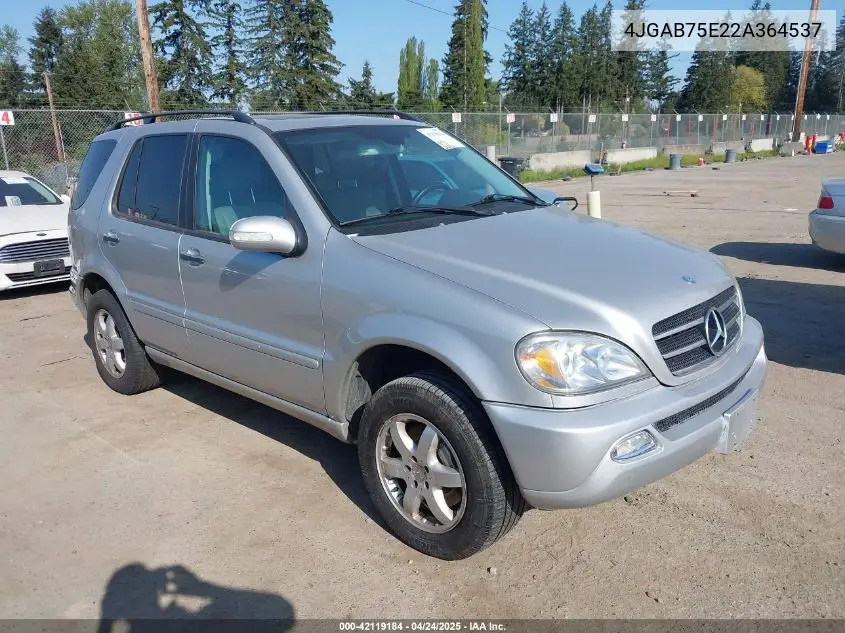 2002 Mercedes-Benz Ml 500 VIN: 4JGAB75E22A364537 Lot: 42119184