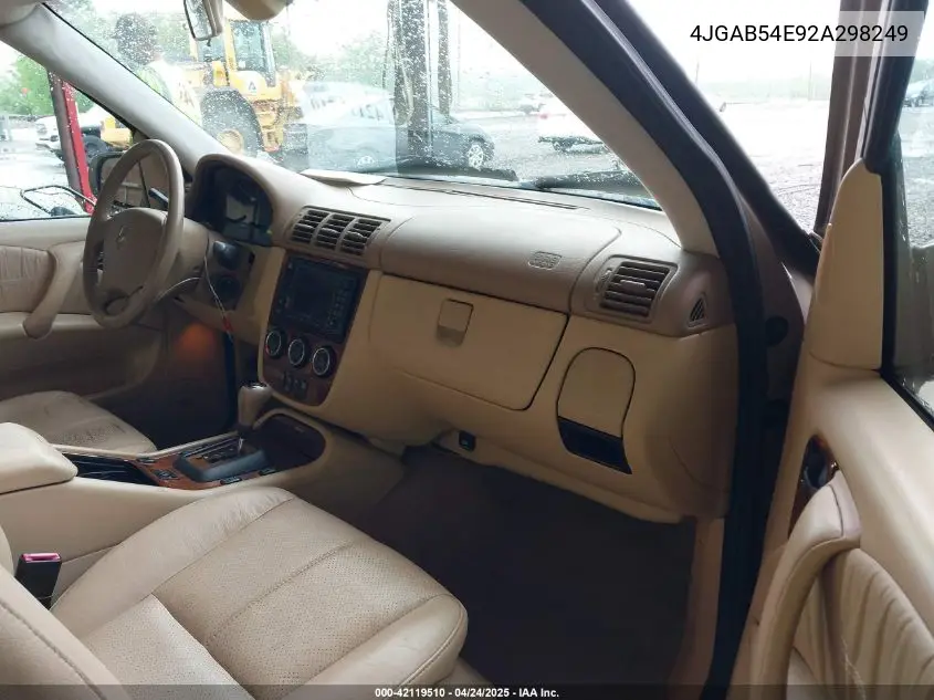 2002 Mercedes-Benz Ml 320 VIN: 4JGAB54E92A298249 Lot: 42119510