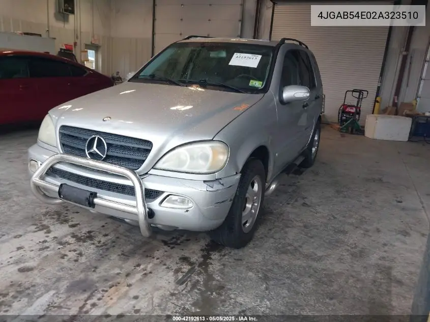 2002 Mercedes-Benz Ml 320 VIN: 4JGAB54E02A323510 Lot: 42192613
