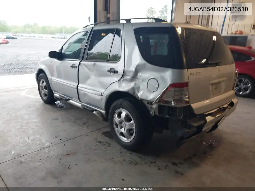 2002 Mercedes-Benz Ml 320 VIN: 4JGAB54E02A323510 Lot: 42192613