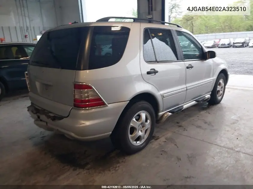 2002 Mercedes-Benz Ml 320 VIN: 4JGAB54E02A323510 Lot: 42192613