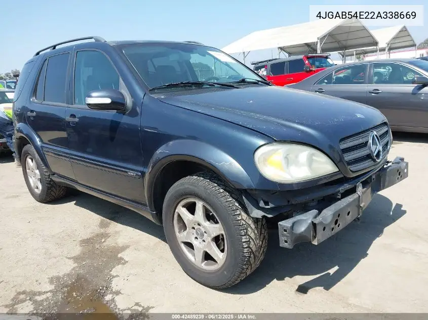 2002 Mercedes-Benz Ml 320 VIN: 4JGAB54E22A338669 Lot: 42489239