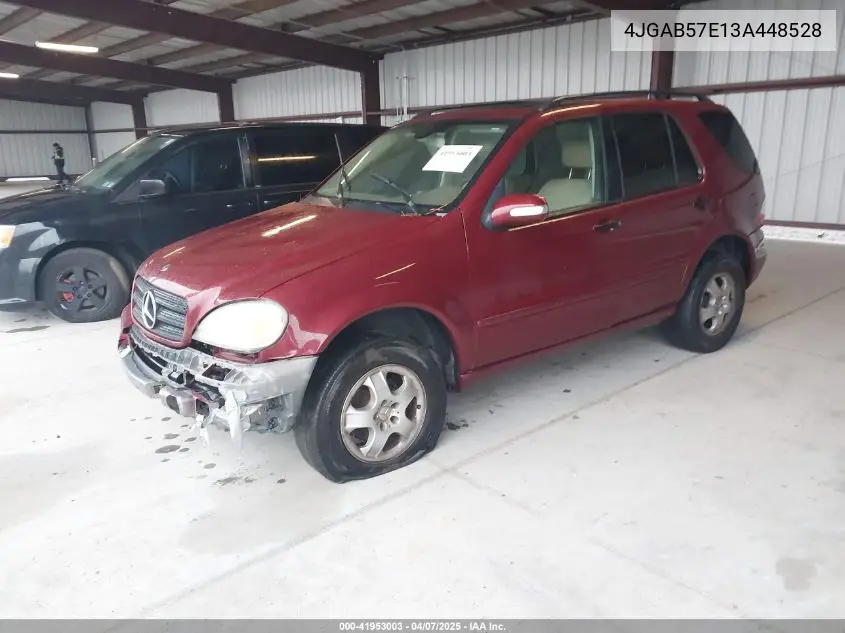 2003 Mercedes-Benz Ml 350 VIN: 4JGAB57E13A448528 Lot: 41953003