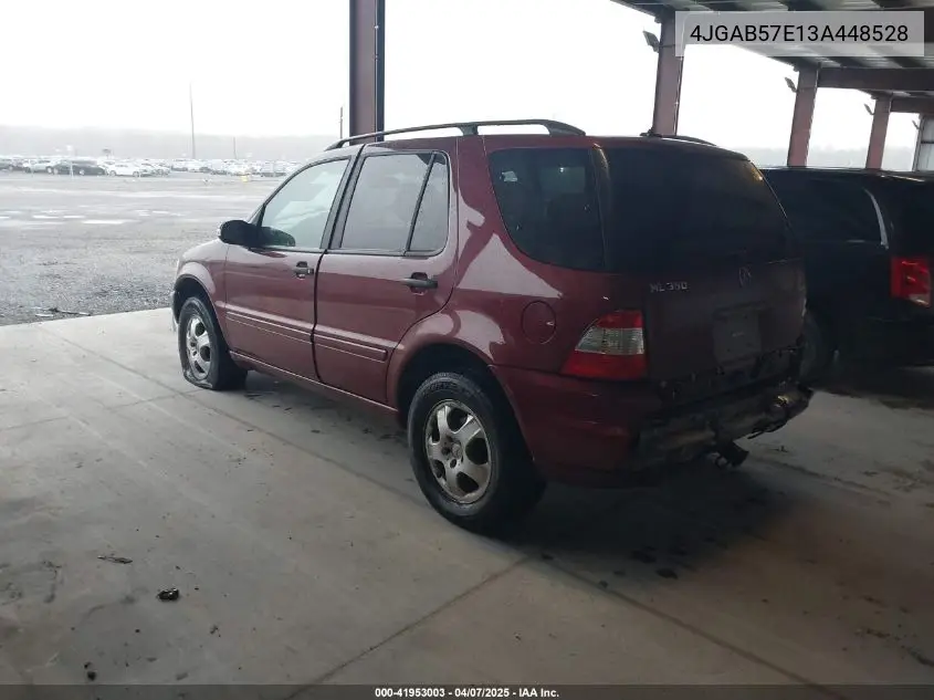 2003 Mercedes-Benz Ml 350 VIN: 4JGAB57E13A448528 Lot: 41953003