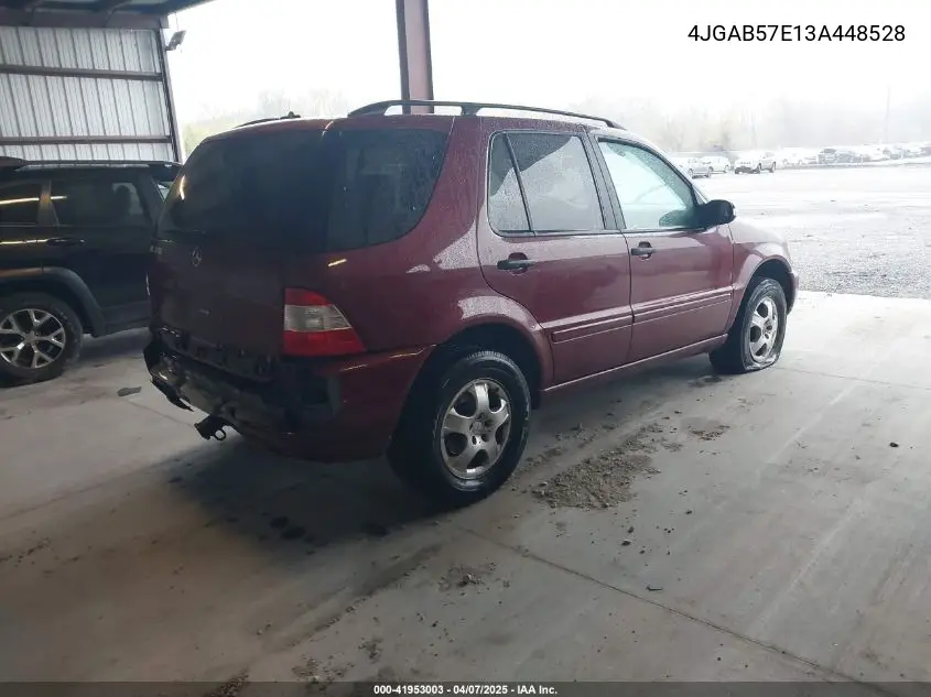 2003 Mercedes-Benz Ml 350 VIN: 4JGAB57E13A448528 Lot: 41953003