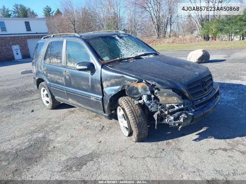 2003 Mercedes-Benz Ml 350 VIN: 4JGAB57E23A450868 Lot: 41983681