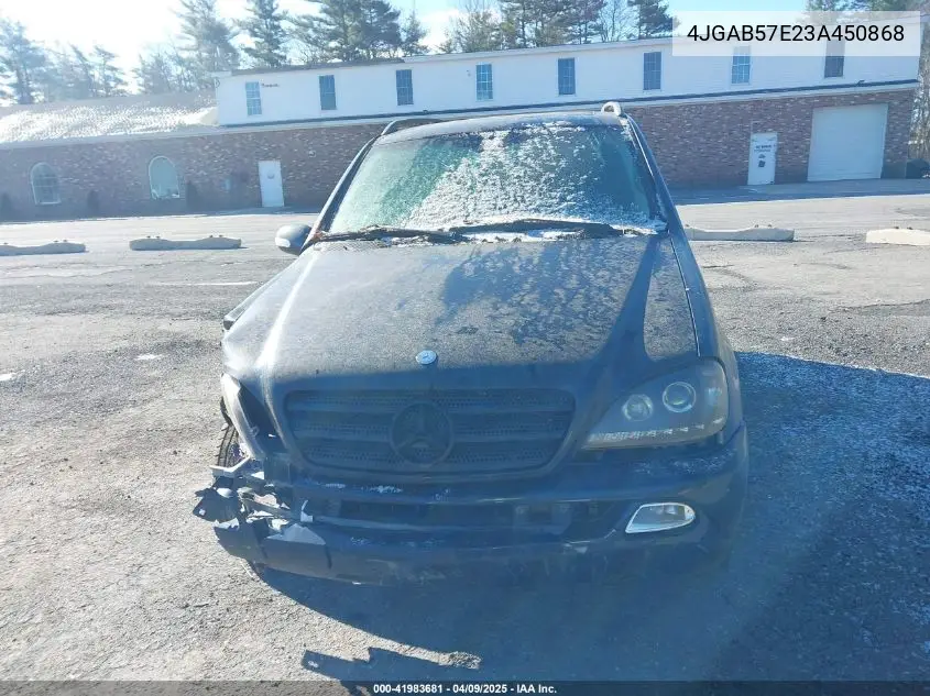 2003 Mercedes-Benz Ml 350 VIN: 4JGAB57E23A450868 Lot: 41983681
