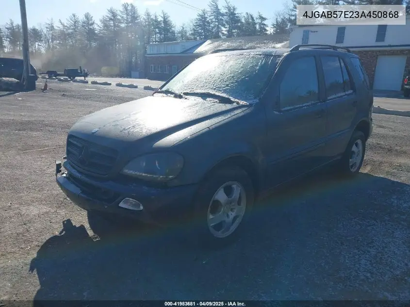 2003 Mercedes-Benz Ml 350 VIN: 4JGAB57E23A450868 Lot: 41983681