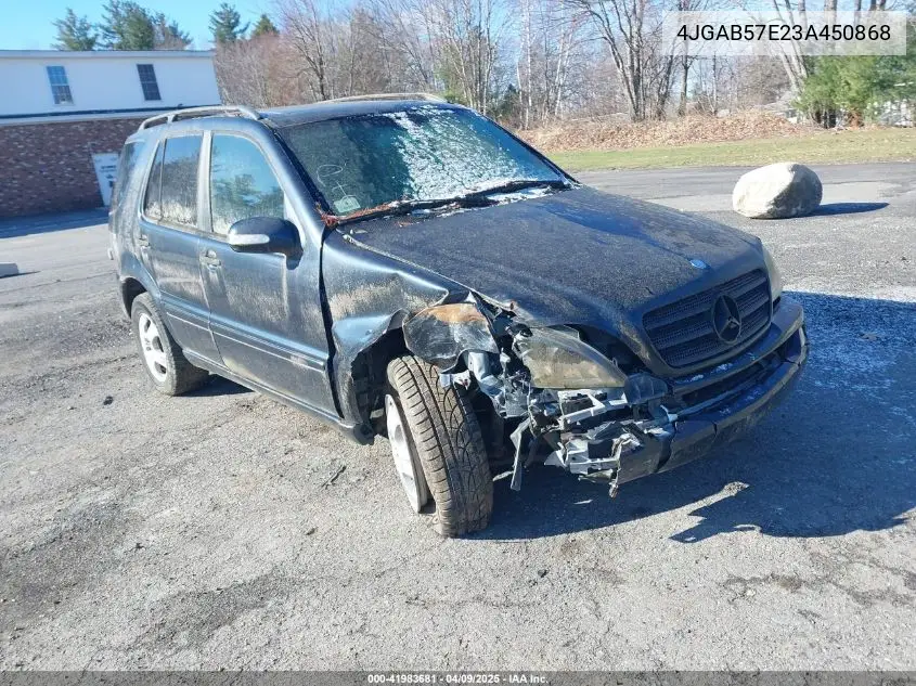 2003 Mercedes-Benz Ml 350 VIN: 4JGAB57E23A450868 Lot: 41983681