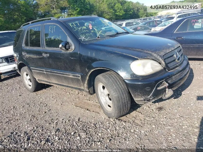 2003 Mercedes-Benz Ml 350 VIN: 4JGAB57E93A432495 Lot: 42398179
