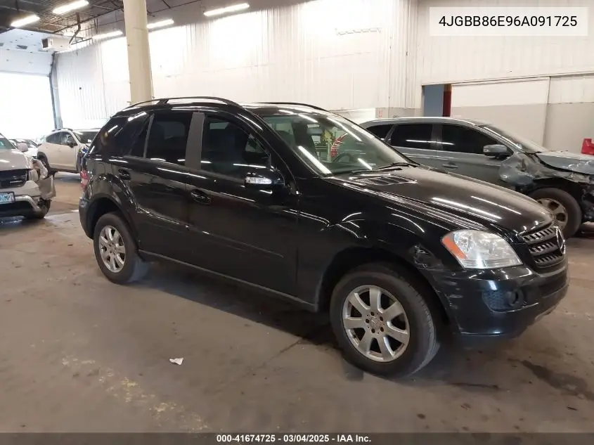 2006 Mercedes-Benz Ml 350 4Matic VIN: 4JGBB86E96A091725 Lot: 41674725