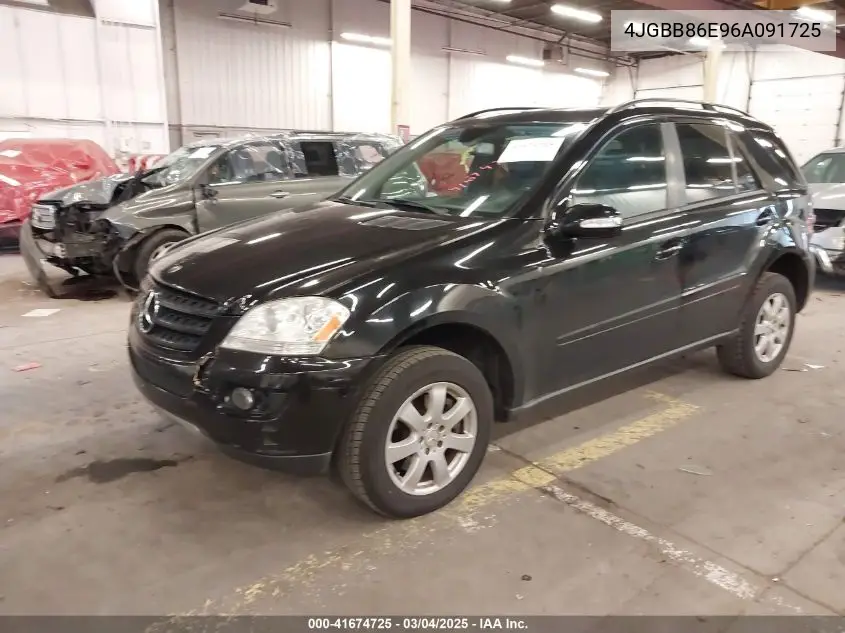 2006 Mercedes-Benz Ml 350 4Matic VIN: 4JGBB86E96A091725 Lot: 41674725
