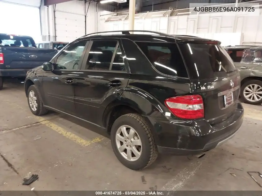 2006 Mercedes-Benz Ml 350 4Matic VIN: 4JGBB86E96A091725 Lot: 41674725