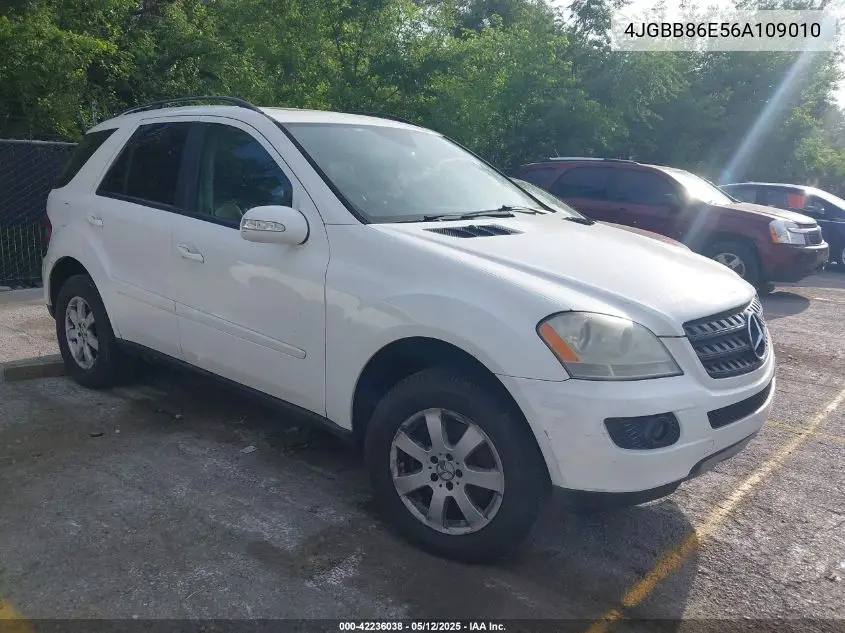 2006 Mercedes-Benz Ml 350 4Matic VIN: 4JGBB86E56A109010 Lot: 42236038