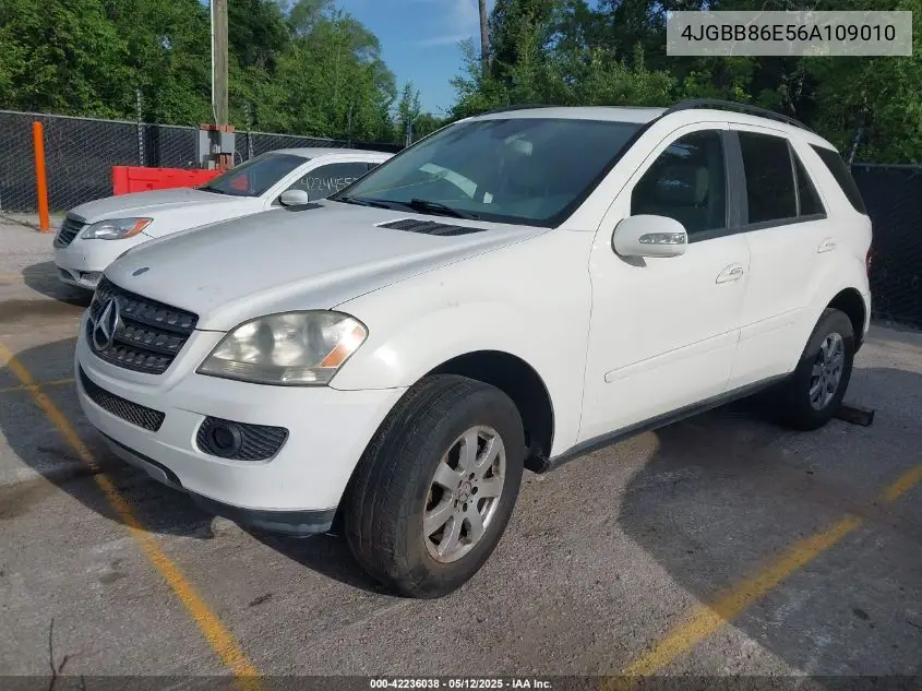 2006 Mercedes-Benz Ml 350 4Matic VIN: 4JGBB86E56A109010 Lot: 42236038