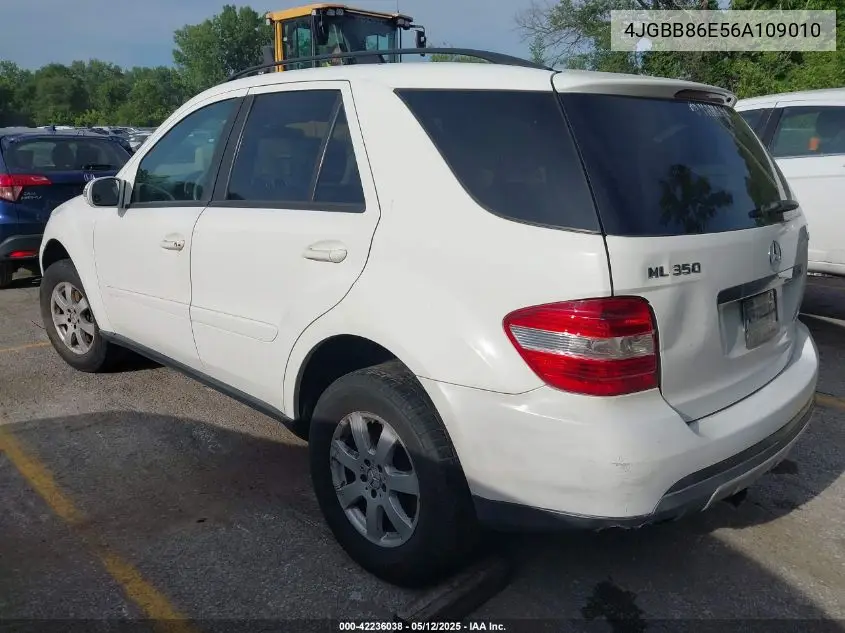 2006 Mercedes-Benz Ml 350 4Matic VIN: 4JGBB86E56A109010 Lot: 42236038