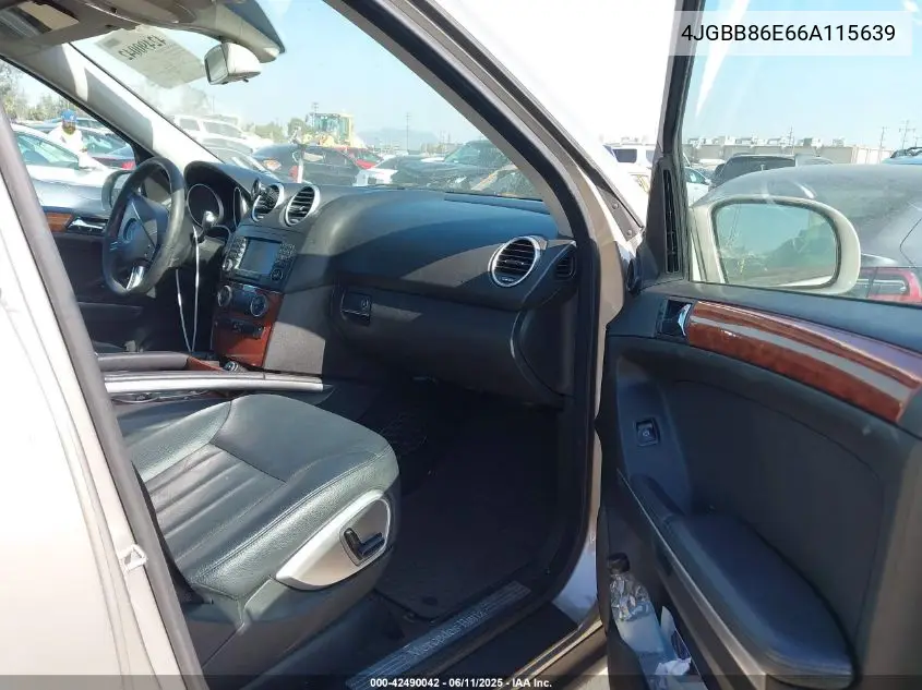 2006 Mercedes-Benz Ml 350 4Matic VIN: 4JGBB86E66A115639 Lot: 42490042