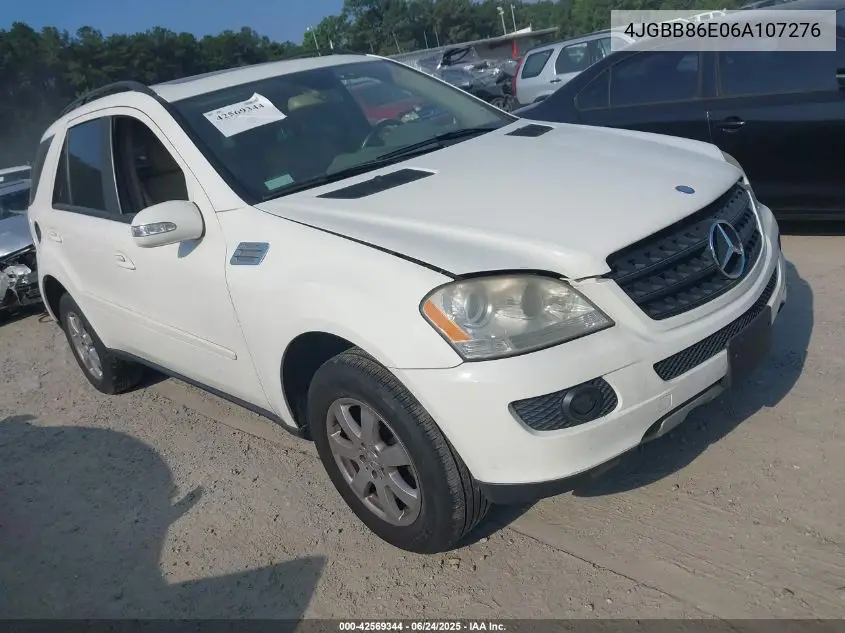 2006 Mercedes-Benz Ml 350 4Matic VIN: 4JGBB86E06A107276 Lot: 42569344