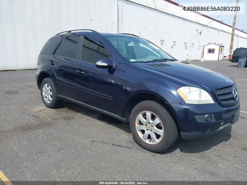 2006 Mercedes-Benz Ml 350 4Matic VIN: 4JGBB86E56A083220 Lot: 42584396
