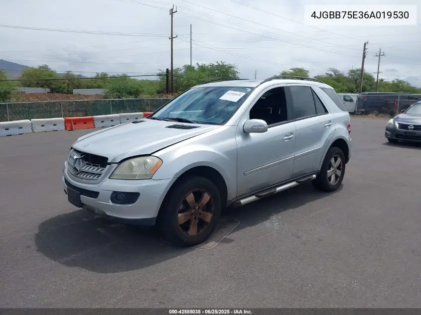 2006 Mercedes-Benz Ml 500 4Matic VIN: 4JGBB75E36A019530 Lot: 42585038