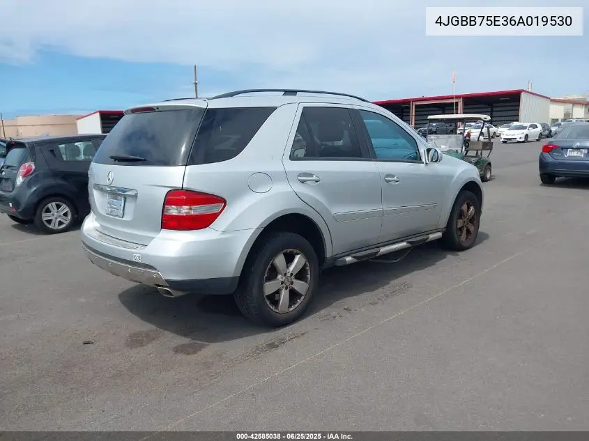 2006 Mercedes-Benz Ml 500 4Matic VIN: 4JGBB75E36A019530 Lot: 42585038