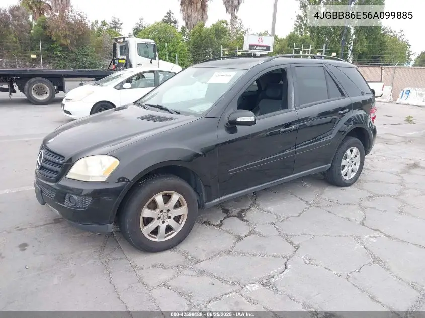 2006 Mercedes-Benz Ml 350 4Matic VIN: 4JGBB86E56A099885 Lot: 42596488