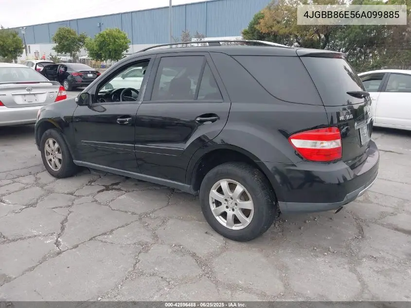 2006 Mercedes-Benz Ml 350 4Matic VIN: 4JGBB86E56A099885 Lot: 42596488