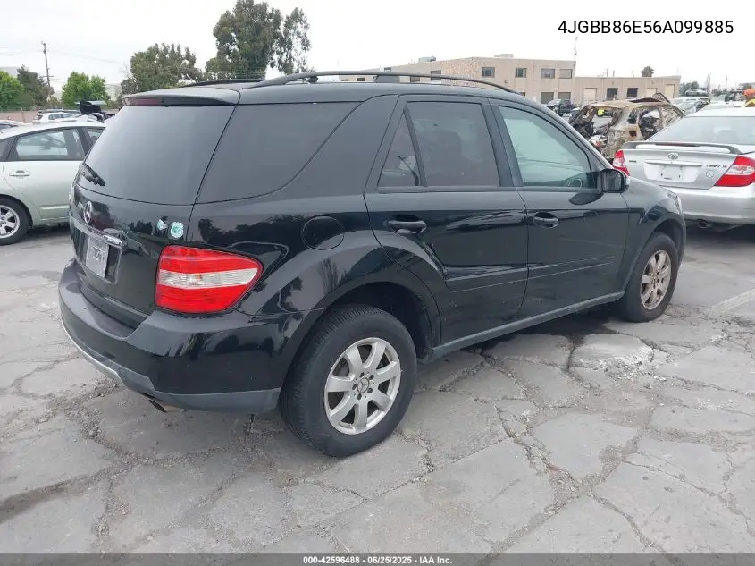 2006 Mercedes-Benz Ml 350 4Matic VIN: 4JGBB86E56A099885 Lot: 42596488