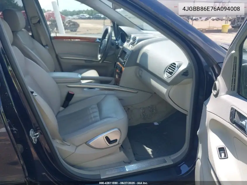2006 Mercedes-Benz Ml 350 4Matic VIN: 4JGBB86E76A094008 Lot: 42611590