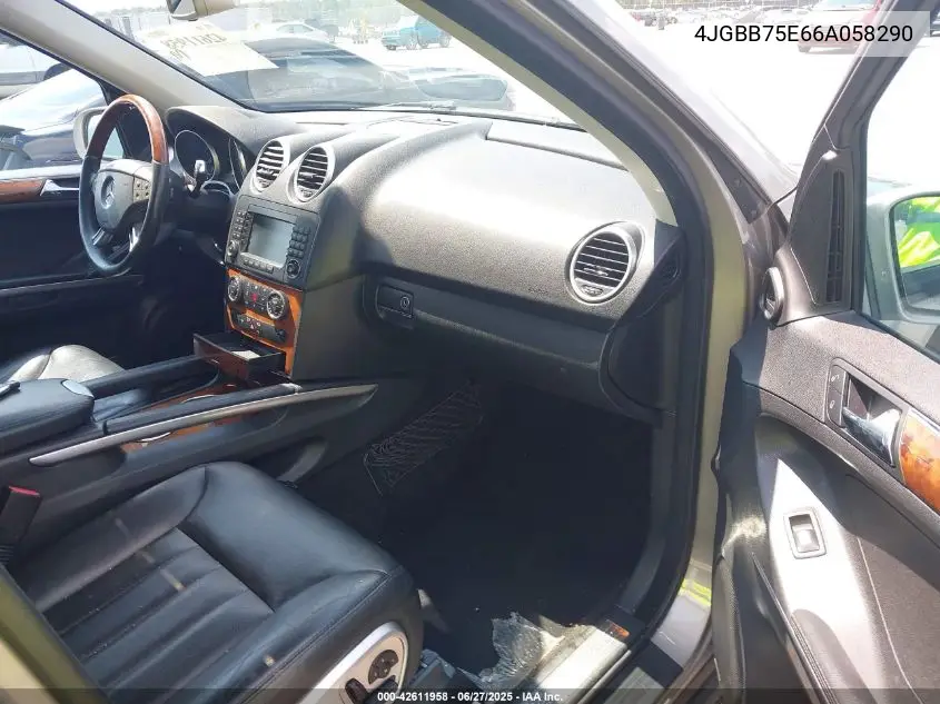 2006 Mercedes-Benz Ml 500 4Matic VIN: 4JGBB75E66A058290 Lot: 42611958